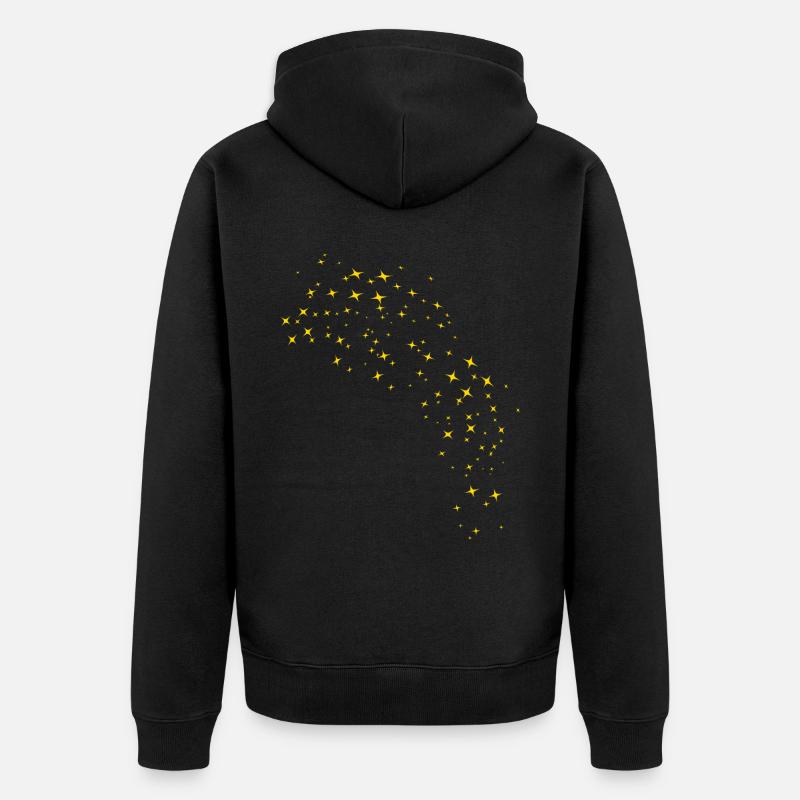 Ciel étoilé Or - Veste à capuche bio Premium Unisexe - noir