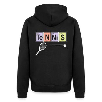 Joueur de tennis Chimie sportive - Veste à capuche bio Premium Unisexe - noir - Dos - Nico (187cm)