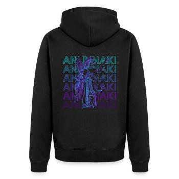 Anunnaki Sumerian God Ancient Deity Retro Ge - Unisex Premium Organic Zip Hoodie - black - Back - Nico (187cm)