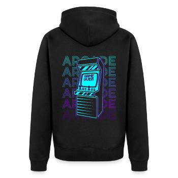 Jeux d’arcade Gamer Retro Gift - Veste à capuche bio Premium Unisexe - noir - Dos - Nico (187cm)