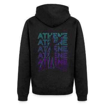 Athena Athena Ancient Goddess Greek Mythology - Unisex Premium Organic Zip Hoodie - black - Back - Nico (187cm)