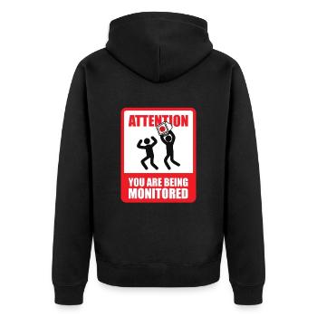 Programmer Coder Software Developer - Unisex Premium Organic Zip Hoodie - black - Back - Nico (187cm)