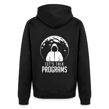 Programmer Coder Software Developer - Unisex Premium Organic Zip Hoodie - black - Back - Nico (187cm)