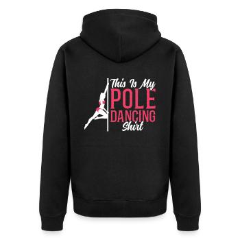 This is My Pole Dancing Shirt - Pole Dancer - Unisex Premium Organic Zip Hoodie - black - Back - Nico (187cm)