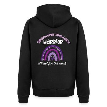 Granulome Annulare Guerrier - Veste à capuche bio Premium Unisexe - noir - Dos - Nico (187cm)