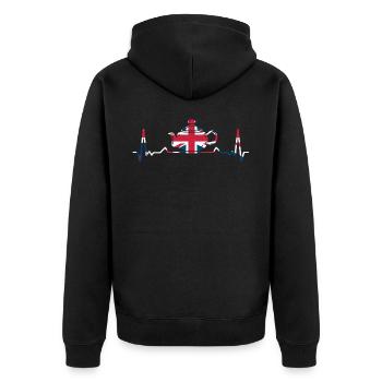 Tea lovers, tea drinkers, tea time - Unisex Premium Organic Zip Hoodie - black - Back - Nico (187cm)