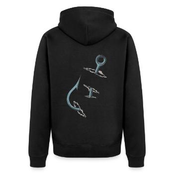 Pêcheurs, pêche, hameçons - Veste à capuche bio Premium Unisexe - noir - Dos - Nico (187cm)