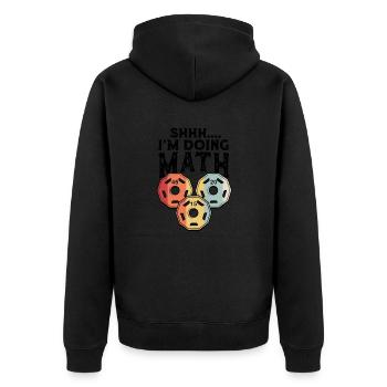 Chut, je fais des maths drôles d’haltérophilie - - Veste à capuche bio Premium Unisexe - noir - Dos - Nico (187cm)