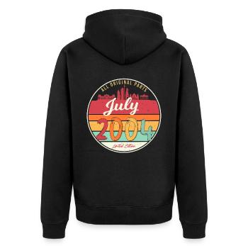 Juillet 2004 Enfin majeur - Veste à capuche bio Premium Unisexe - noir - Dos - Nico (187cm)