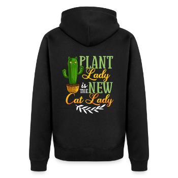 Catcus Cactus Chat Plantes Succulentes Cactus - Veste à capuche bio Premium Unisexe - noir - Dos - Nico (187cm)
