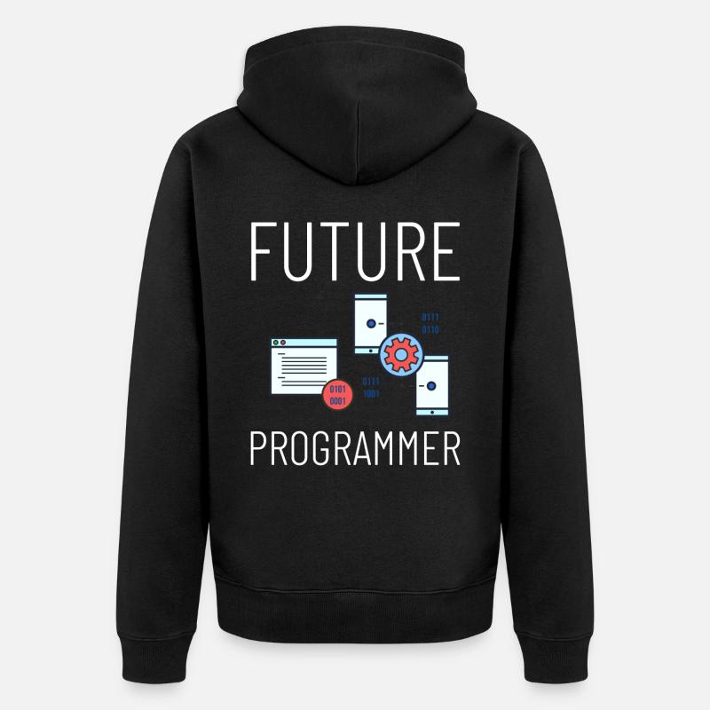 Programmierer Programmieren Computerentwickler Pc - Unisex Premium Bio Zip Hoodie - Schwarz