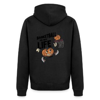 Le basketball est ma vie - Veste à capuche bio Premium Unisexe - noir - Dos - Nico (187cm)