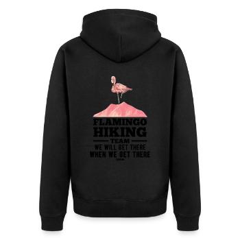 Équipe de randonnée Flamingo Nous y arriverons - Veste à capuche bio Premium Unisexe - noir - Dos - Nico (187cm)