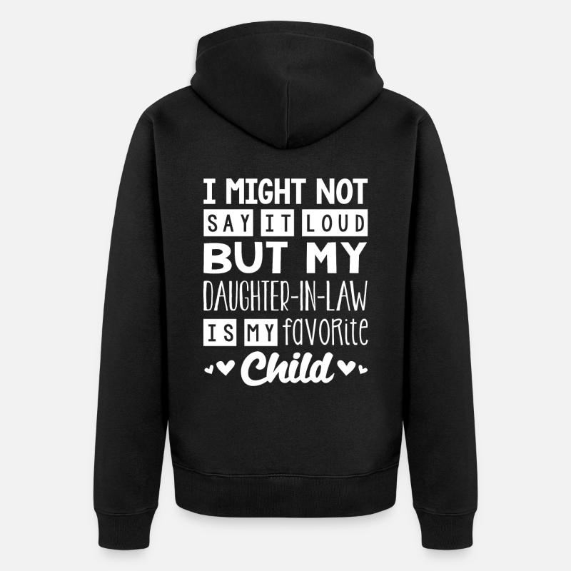 Belle-fille Mon enfant préféré - Veste à capuche bio Premium Unisexe - noir