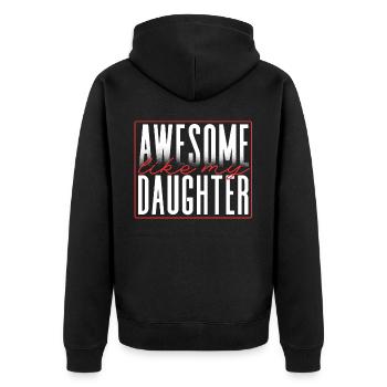 Super comme ma fille - Veste à capuche bio Premium Unisexe - noir - Dos - Nico (187cm)