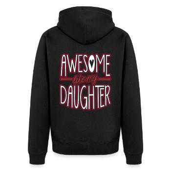 Super comme ma fille - Veste à capuche bio Premium Unisexe - noir - Dos - Nico (187cm)