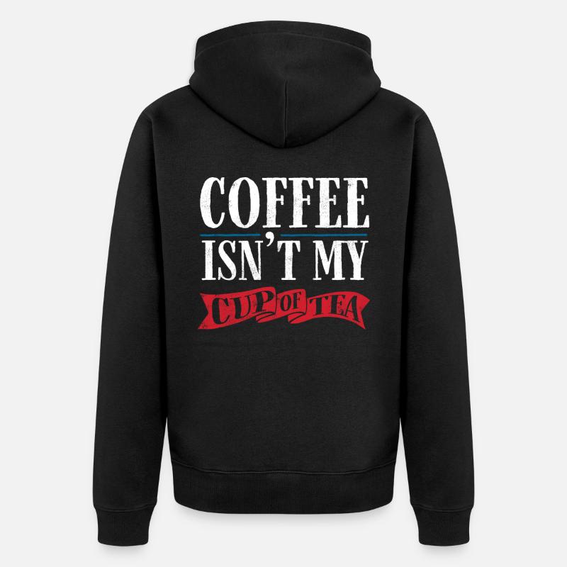 Teeliebhaber, Teetrinker, Tee, Teezeit - Unisex Premium Bio Zip Hoodie - Schwarz