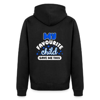 My Favorite Child Gave Me The Papa Daddy Father - Unisex Premium Organic Zip Hoodie - black - Back - Nico (187cm)
