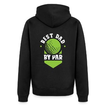 Meilleur papa par golf golfeur golf papa père - Veste à capuche bio Premium Unisexe - noir - Dos - Nico (187cm)