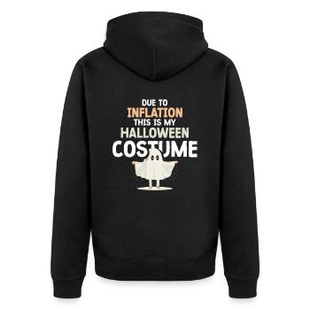 À cause de l’inflation, c’est mon costume d’Halloween - Veste à capuche bio Premium Unisexe - noir - Dos - Nico (187cm)