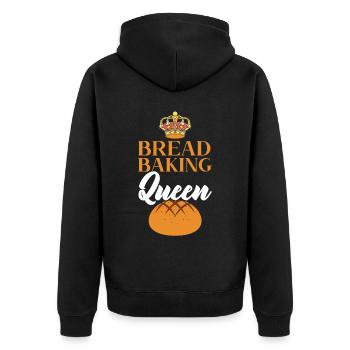 Brot Making Queen Baking Baker Bake Bakery Brot - Unisex Premium Bio Zip Hoodie - Schwarz - Hinten - Nico (187cm)
