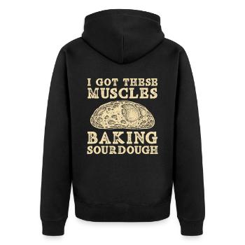 J’ai ces muscles cuisson du pain au levain Cuisson - Veste à capuche bio Premium Unisexe - noir - Dos - Nico (187cm)