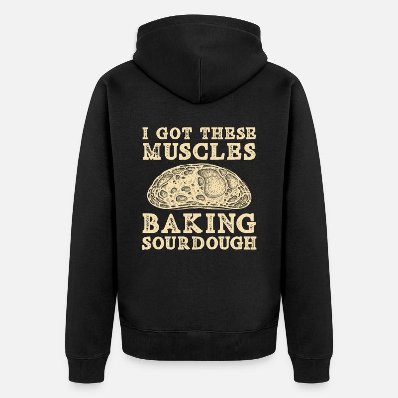 J’ai ces muscles cuisson du pain au levain Cuisson - Veste à capuche bio Premium Unisexe - noir