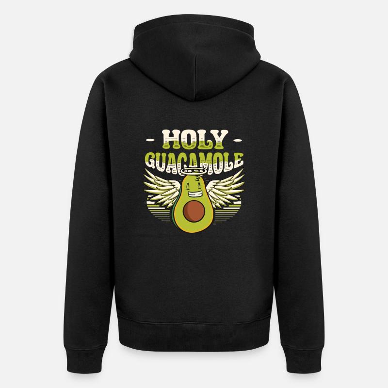 Guacamole sacré drôle d’avocat - Veste à capuche bio Premium Unisexe - noir