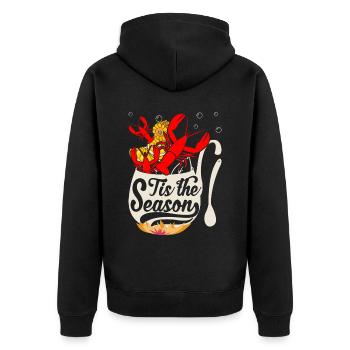 Saison des écrevisses Cuisine Drôle d’écrevisses - Veste à capuche bio Premium Unisexe - noir - Dos - Nico (187cm)