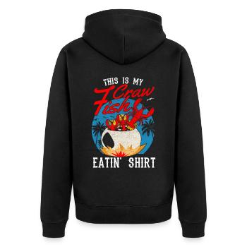 Crayfish Season Cooking Crayfish Food - Unisex Premium Organic Zip Hoodie - black - Back - Nico (187cm)