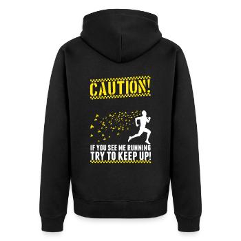 Funny Beekeeper Father Funny Beekeeping Father - Unisex Premium Organic Zip Hoodie - black - Back - Nico (187cm)