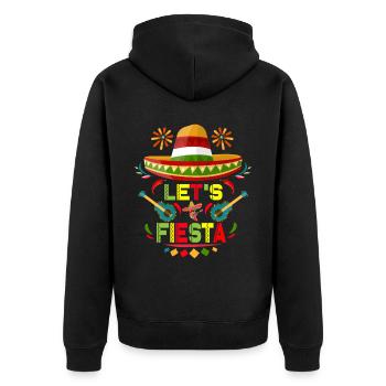 Let's Fiesta Sombrero Fröhliche Cinco De Mayo - Unisex Premium Bio Zip Hoodie - Schwarz - Hinten - Nico (187cm)