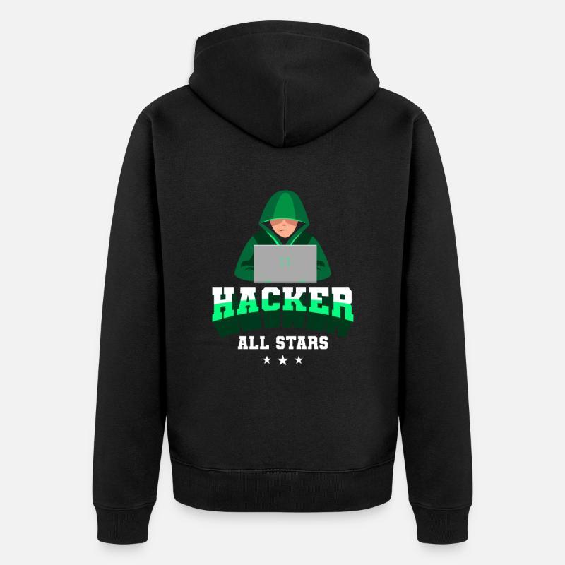 Programmierer Coder Software Entwickler - Unisex Premium Bio Zip Hoodie - Schwarz