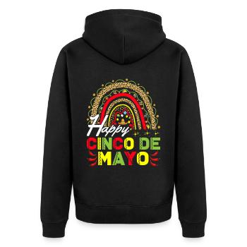 Fiesta Cheerful Cinco De Mayo Party - Unisex Premium Organic Zip Hoodie - black - Back - Nico (187cm)