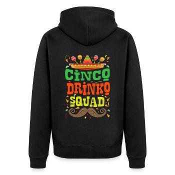 Mexikanische Fiesta Cinco De Mayo Trinkgelage - Unisex Premium Bio Zip Hoodie - Schwarz - Hinten - Nico (187cm)