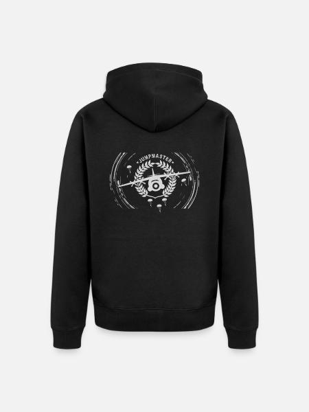Paratrooper Jumpmaster Aircraft - Unisex Premium Organic Zip Hoodie - black