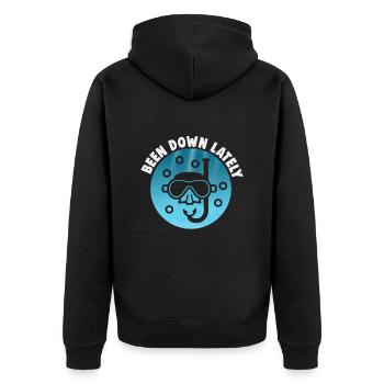 Instructeur de conception de plongée sous-marine Snorkeling - Veste à capuche bio Premium Unisexe - noir - Dos - Nico (187cm)