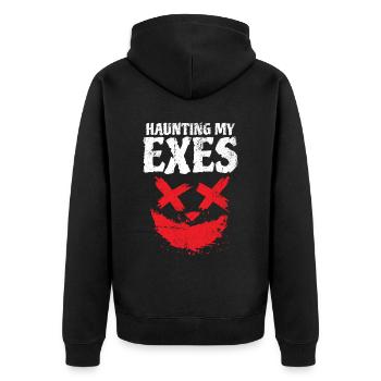 Halloween design for the Halloween party - Unisex Premium Organic Zip Hoodie - black - Back - Nico (187cm)