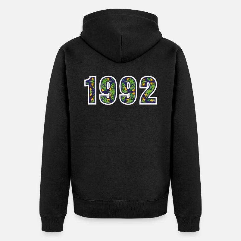 1992 Vert - Veste à capuche bio Premium Unisexe - noir