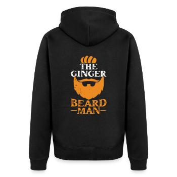 The Man with the Red Beard Irish Ireland Irish - Unisex Premium Organic Zip Hoodie - black - Back - Nico (187cm)