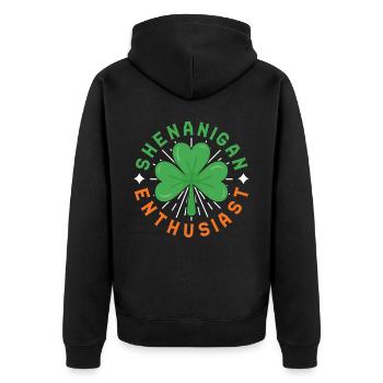 Shenanigan Enthusiast Irlandais Irlande Gaélique - Veste à capuche bio Premium Unisexe - noir - Dos - Nico (187cm)