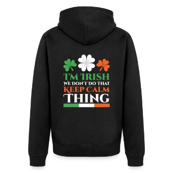 Je suis irlandais Irlande Irlandais Saint-Patrick - Veste à capuche bio Premium Unisexe - noir - Dos - Nico (187cm)