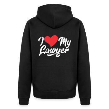 J’adore Mon avocat Avocat Avocat Avocat - Veste à capuche bio Premium Unisexe - noir - Dos - Nico (187cm)