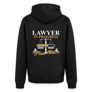 Lawyer in Progress Law Lawyer Lawyer - Unisex Premium Organic Zip Hoodie - black - Back - Nico (187cm)