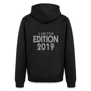 Édition limitée 2019 - Veste à capuche bio Premium Unisexe - noir - Dos - Nico (187cm)