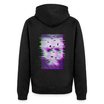 Esthétique Fille Glitch Vaporwave Pastel Goth - Veste à capuche bio Premium Unisexe - noir - Dos - Nico (187cm)
