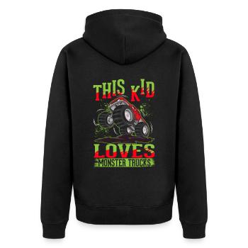 Monster Trucks Filles Garçons Monster Truck - Veste à capuche bio Premium Unisexe - noir - Dos - Nico (187cm)