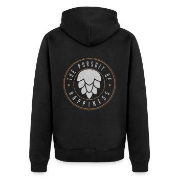 Houblon, Hopp, Bière, Amateurs de bière - Veste à capuche bio Premium Unisexe - noir - Dos - Nico (187cm)