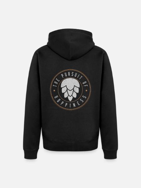 Hops, Hopp, Beer, Beer Lovers - Unisex Premium Organic Zip Hoodie - black