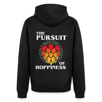 Houblon, Hopp, Bière, Amateurs de bière - Veste à capuche bio Premium Unisexe - noir - Dos - Nico (187cm)